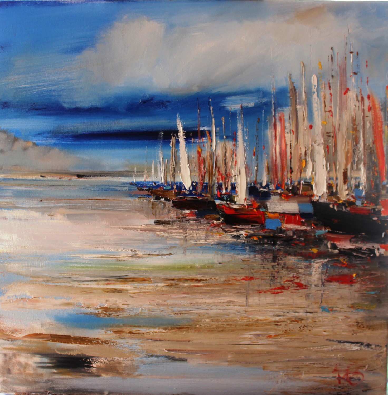 'Boats Gathered' by artist Rosanne Barr